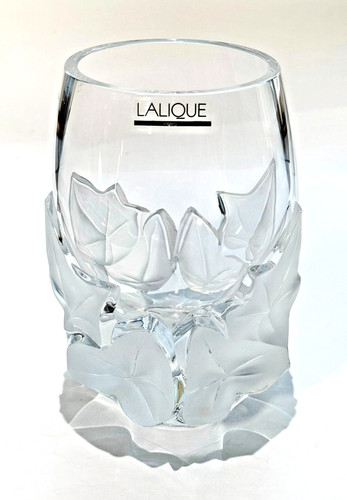 Lalique crystal hedera vase - crystal,