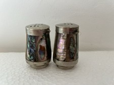 salière poivrière  Coquillage D’ormeau Et Argent