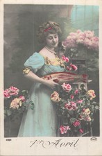 CP 1ER AVRIL FEMME ELEGANTE