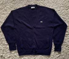Pull Lacoste Boutonné Cardigan Taille G / XL Bleu Marine En Très Bon État