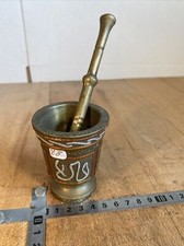 N. 28 Mortier De Cuisine / Pilon Bronze Pharmacie Outil Ancien Apothicaire