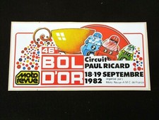 BOL D OR 1982 CIRCUIT PAUL RICARD MOTO REVUE autocollant sticker adesivo course