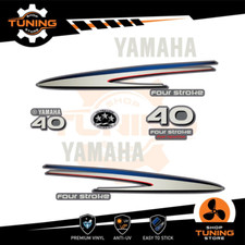 Kit d'autocollants pour moteur hors-bord Yamaha 40 Ch - Four Stroke F40 SILVER