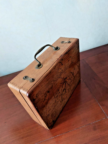 Boite bois pyrogravure - boite,