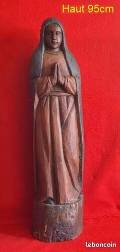 Sculpture 95cm vierge noire - sculpture,