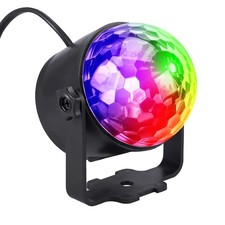 Lampe de Scène 6 Couleurs LED Son Activé Rotation Projecteur Éclairage KTV