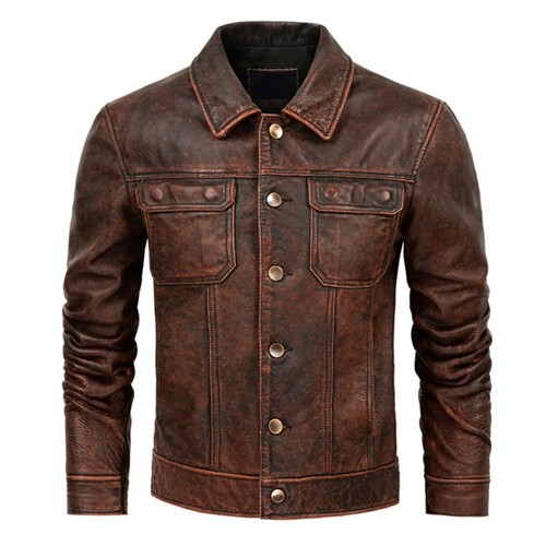 Veste cuir rouge bordeaux - veste,