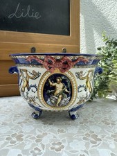 Cache-pot Ancien XIXe – Faïencerie de Gien – Décor Mythologique