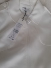 MANTEAU LONG ZIPPE BLANC FEMME MORGAN  38 AVEC ETIQUETTE JAMAIS SERVI