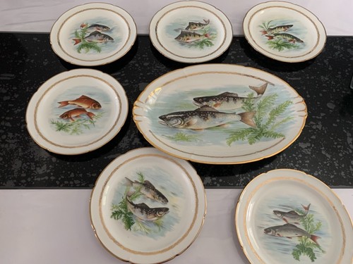 Service poisson porcelaine - a,