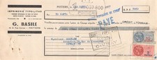 1947 IMPRIMERIE TYPO LITHO G BASILE A POITIERS - M. COMPAIN A CIVRAY