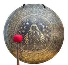 Feng gong tibétain yogi de 22 pouces, gong vibration sonore profonde, gong de...