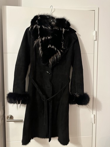 Manteau peau lainée - peau,