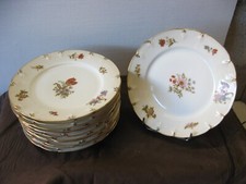 Superbe 12 assiettes à dessert porcelaine Limoges ou de Paris vers 1900-1930
