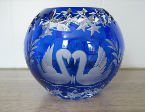 Ancien vase boule cristal - boule, en