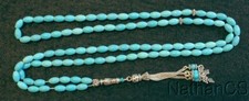 Chaîne de prière Islamic Prayer Beads 99 A Grade Turquoise & Sterling Silver