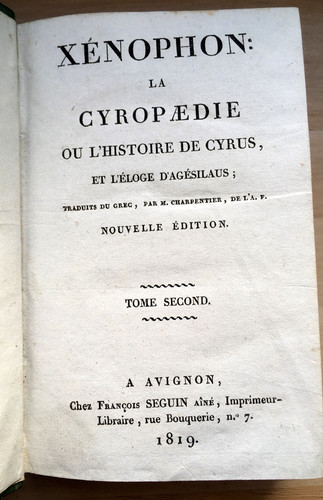1819 xenophon cyropaedie - xenophon, la