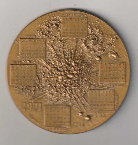 Médaille calendrier 1971 - ,calendrier, 1971-