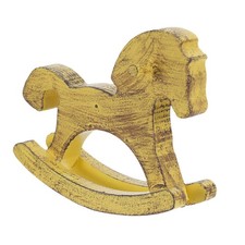  Cheval à bascule en bois - Décoration de table - Sculpture animale pour étagère