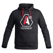 HOODIE A10 NOIR LOGOS BLANC /