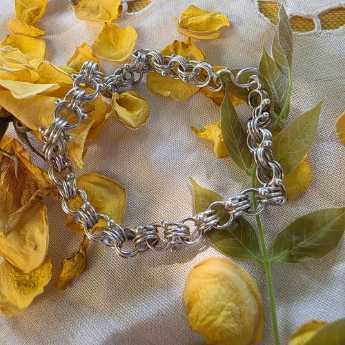 Bracelet mailles travaillées