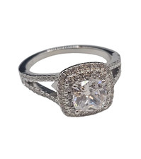 Bague moissanite diamant en