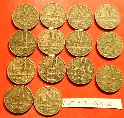Lot 14 pièces - 14, 10