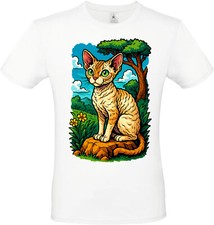 T-Shirt DEVON REX - Unisexe et 100% Coton - Chat