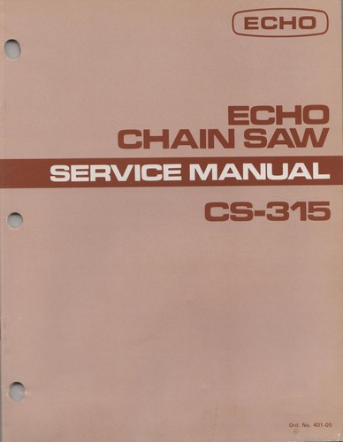 Echo chain saw service - saw, manual