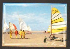 COTE D'OPALE (62) CHAR à VOILE sur la PLAGE