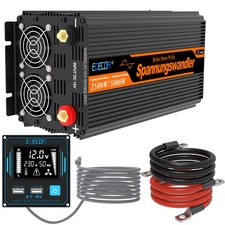 EDECOA Pur Sinus Convertisseur 12V 220V 2500W Onduleur Transformateur V3.0