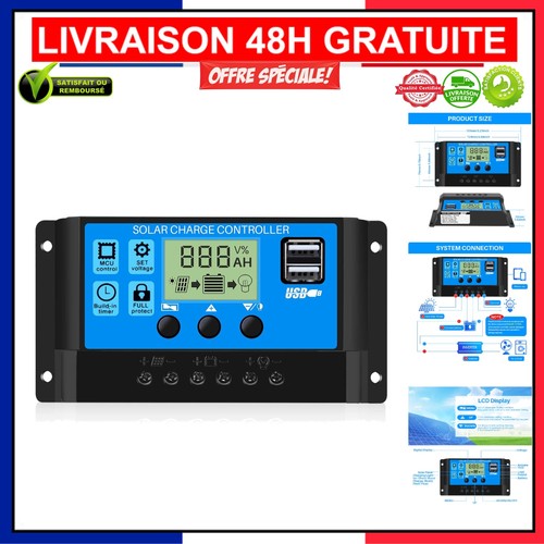 Régulateur charge solaire - régulateur, de