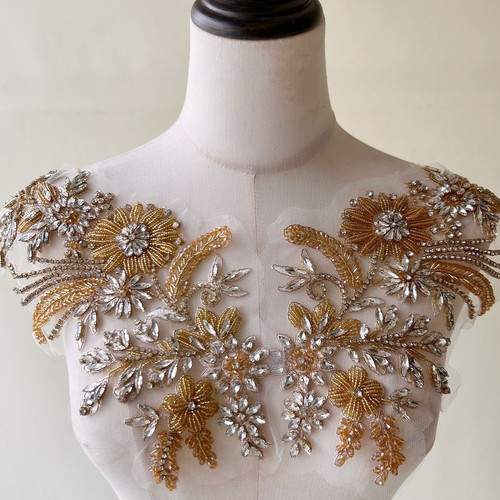Miroir paire strass applique - miroir,
