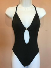 Maillot de bain 1 pièce trikini noir La Perla Studio, taille 38, TBE