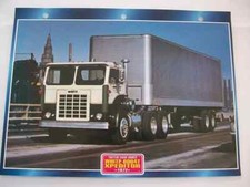CARTE FICHE CAMION TRACTEUR CABINE AVANCEE WHITE 6064 T XPEDITOR 1972