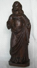 Vierge chêne sculpté - en,