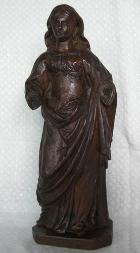 Vierge chêne sculpté - vierge,