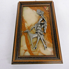 tableau demoiselle en etain