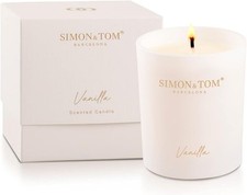 Simon&Tom Bougie Parfumée - Vanille - Cire de Soja Bio Naturelle - Longue dur...