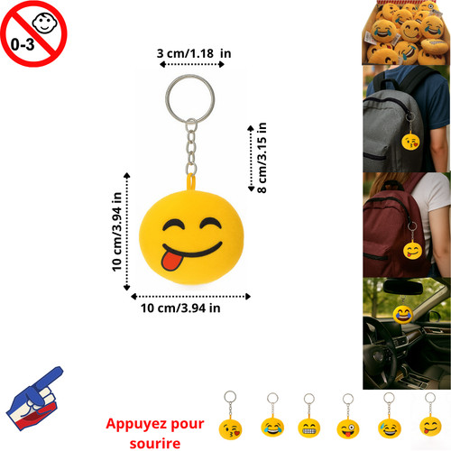 Porte clé emoji sonore qui - emoji,