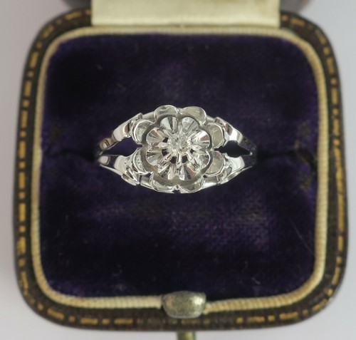 Bague vintage diamant naturel - bague,