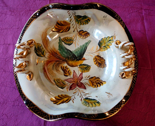Coupe faience belge - faience,