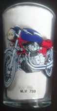 VERRE A MOUTARDE MOTO AGUSTA M.V 750-VINTAGE-RARE-