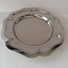 * PLAT ROND ACIER MASSIF INOXYDABLE 18% 35 cm Ø