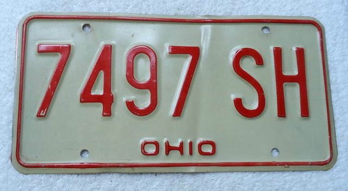 Vintage ohio license - license, no