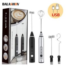 Portable Electric Milk Frothers Handheld Blender USB Mini Coffee Maker Whisk Mix