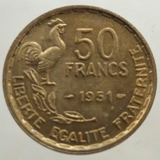 50 Francs 1951 Guiraud Coq