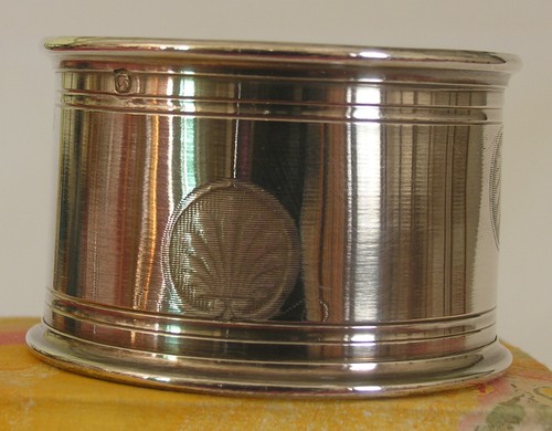 Rond serviette argent - rond,