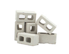 Maison De Poupée 6 Blocs De Béton Cendre Accessoire De Chantier