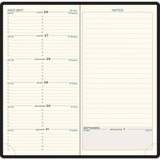 Exacompta Espace 17  Agenda semainier Civil 2026 Format: 9x17,5 cm Rouge Neuf'